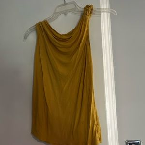 Mustard Scoop Neck Top
